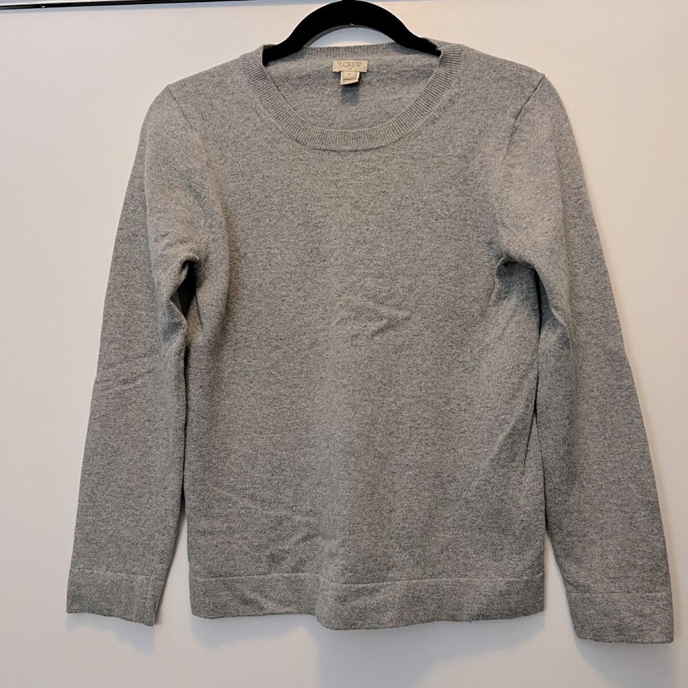 J.Crew crewneck pullover grey sweater, size M